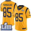 Youth Los Angeles Rams #85 Limited Jack Youngblood Gold Nike Nfl Rush Vapor Untouchable Super Bowl Liii Bound Limited Jersey Nfl