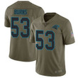 Panthers #53 Brian Burns Olive Men's Stitched Football Limited 2017 Salute To Service Jersey Nfl