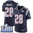 #28 Limited James White Navy Blue Nike Nfl Home Men's Jersey New England Patriots Vapor Untouchable Super Bowl Liii Bound Nfl