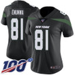 Nike Jets #81 Quincy Enunwa Black Alternate Women's Stitched Nfl 100Th Season Vapor Limited Jersey Nfl- Women's