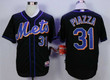 Men's New York Mets #31 Mike Piazza Black Cool Base Jersey Mlb