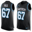 Men's Carolina Panthers #67 Ryan Kalil Black Hot Pressing Player Name & Number Nike Nfl Tank Top Jersey Nfl