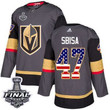 Adidas Golden Knights #47 Luca Sbisa Grey Home Authentic Usa Flag 2018 Stanley Cup Final Stitched Nhl Jersey Nhl