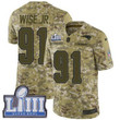 #91 Limited Deatrich Wise Jr Camo Nike Nfl Youth Jersey New England Patriots 2018 Salute To Service Super Bowl Liii Bound Nfl