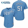 Men's Kansas City Royals #51 Jason Vargas Light Blue Alternate Stitched Mlb Majestic Cool Base Jersey Mlb