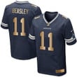 Nike Cowboys #11 Cole Beasley Navy Blue Team Color Men's Stitched Nfl Elite Gold Jersey Nfl