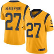 Rams #27 Darrell Henderson Gold Men's Stitched Football Limited Rush Jersey Nfl