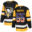 Adidas Penguins #55 Larry Murphy Black Home Usa Flag Stitched Nhl Jersey Nhl