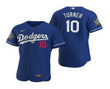 Men's Los Angeles Dodgers #10 Justin Turner Royal 2020 World Series Flex Nike Jersey Mlb