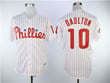 Men's Philadelphia Phillies #10 Darren Daulton White(Red Strip) New Cool Base Stitched Mlb Jersey Mlb