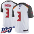 Buccaneers #3 Jameis Winston White Men's Stitched Football 100Th Season Vapor Limited Jersey Nfl