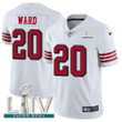 Nike 49Ers #20 Jimmie Ward White Super Bowl Liv 2020 Rush Men's Stitched Nfl Vapor Untouchable Limited Jersey Nfl