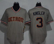 Tigers #3 Ian Kinsler Grey Cooperstown Throwback Stitched Mlb Jersey Mlb