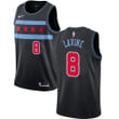 Men's Nike Chicago Bulls #8 Zach Lavine Bulls City Edition Authentic Black Nba Jersey Nba