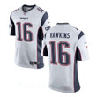 Men's New England Patriots #16 Andrew Hawkins White Road Stitched Nfl Nike Elite Jersey Nfl