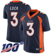 Broncos #3 Drew Lock Navy Blue Alternate Men's Stitched Football 100Th Season Vapor Limited Jersey Nfl