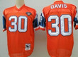 Denver Broncos #30 Terrell Davis Orange 75Th Throwback Jersey Nfl