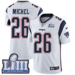 #26 Limited Sony Michel White Nike Nfl Road Youth Jersey New England Patriots Vapor Untouchable Super Bowl Liii Bound Nfl