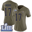 #17 Limited Robert Woods Olive Nike Nfl Women's Jerseylos Angeles Rams 2017 Salute To Service Super Bowl Liii Bound Nfl
