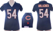 Nike Chicago Bears #54 Brian Urlacher 2012 Blue Womens Draft Him Ii Top Jersey Nfl- Women's
