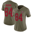 San Francisco 49Ers Women's #84 Kendrick Bourne Olive Limited 2017 Salute To Service Jersey Nfl- Women's
