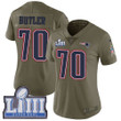 #70 Limited Adam Butler Olive Nike Nfl Women's Jersey New England Patriots 2017 Salute To Service Super Bowl Liii Bound Nfl
