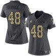 Women's Pittsburgh Steelers #48 Bud Dupree Black Anthracite 2016 Salute To Service Stitched Nfl Nike Limited Jersey Nfl- Women's