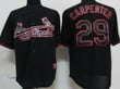 St. Louis Cardinals #29 Chris Carpenter Black Fashion Jersey Mlb