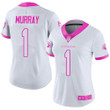 Cardinals #1 Kyler Murray White Pink Women's Stitched Football Limited Rush Fashion Jersey Nfl- Women's
