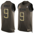 Men's Chicago Bears #9 Robbie Gould Green Salute To Service Hot Pressing Player Name & Number Nike Nfl Tank Top Jersey Nfl