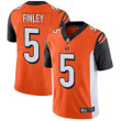 Bengals #5 Ryan Finley Orange Alternate Men's Stitched Football Vapor Untouchable Limited Jersey Nfl