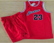Chicago Bulls #23 Michael Jordan Red Commemorative Swingman Jersey With Shorts Nba