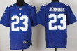 Nike New York Giants #23 Rashad Jennings Blue Elite Jersey Nfl
