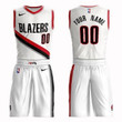 Personalize Jersey Blazers White Men's Customized Nike Swingman Jersey(With Shorts) Nba