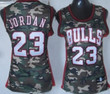 Chicago Bulls #23 Michael Jordan Camo Fashion Womens Jersey NBA- Women's