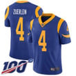 Nike Rams #4 Greg Zuerlein Royal Blue Alternate Men's Stitched Nfl 100Th Season Vapor Limited Jersey Nfl