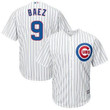 Men's Chicago Cubs 9 Javier Baez Majestic White Home Cool Base Player Jersey Mlb