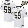 Men's New Orleans Saints #59 Dannell Ellerbe White 50Th Season Patch Stitched Nfl Nike Elite Jersey Nfl