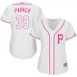 Pirates #39 Dave Parker White Pink Fashion Women's Stitched Baseball Jersey Mlb- Women's