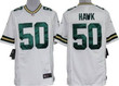Nike Green Bay Packers #50 A.J. Hawk White Game Jersey Nfl