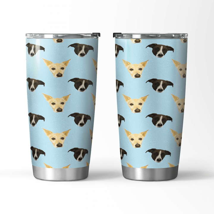 Black Puppies - White Puppies - Cute dog pattern Travel Mug