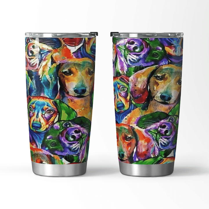 Dachshund Dog collage Travel Mug