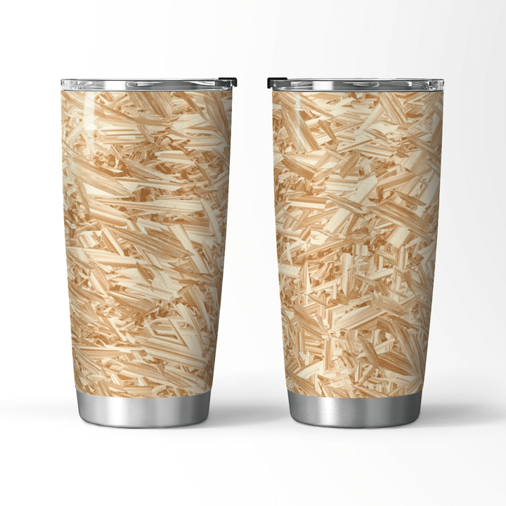 OSB Construction Plywood Texture Decor Travel Mug
