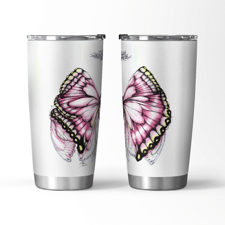 Pink Butterfly Lungs Travel Mug