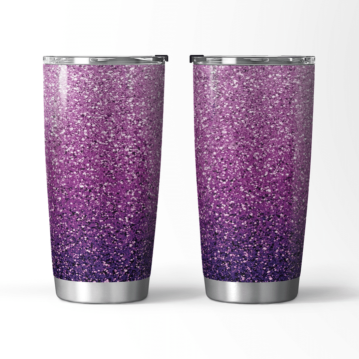 Purple Ombr� Glitter Travel Mug