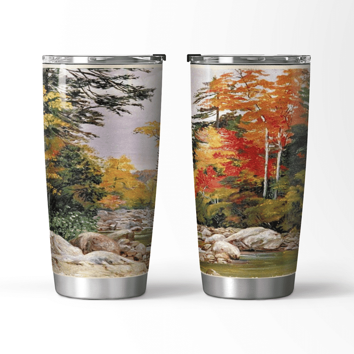 North - Autumn Tints in the White Mountains, New Hampshire Travel Mug