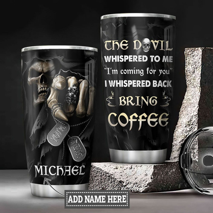 Personalized Skull Coffee DNZ0501022Z Stainless Steel Tumbler