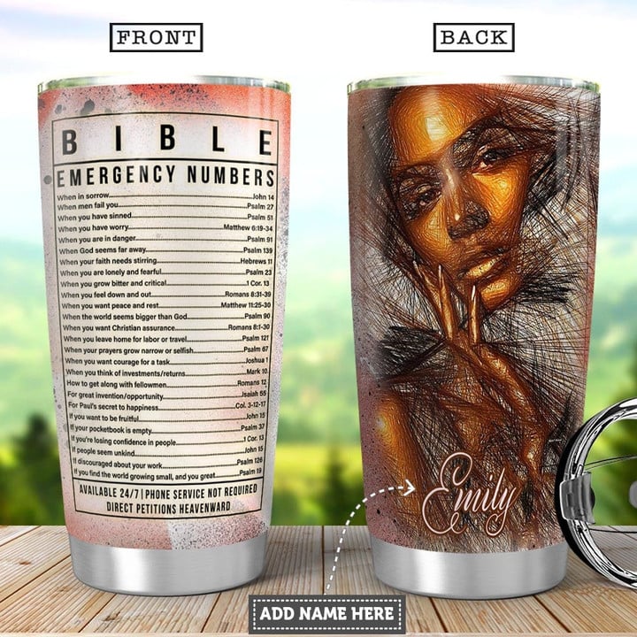 Black Women Bible Personalized PYR2611004 Stainless Steel Tumbler
