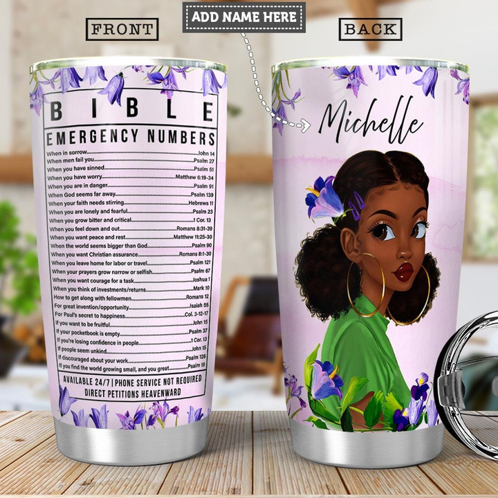 Black Women Bible Personalized PYR2311002 Stainless Steel Tumbler