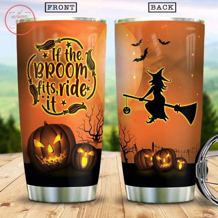 Witch Broom Fits Ride It Halloween Tumbler LB
